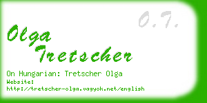 olga tretscher business card